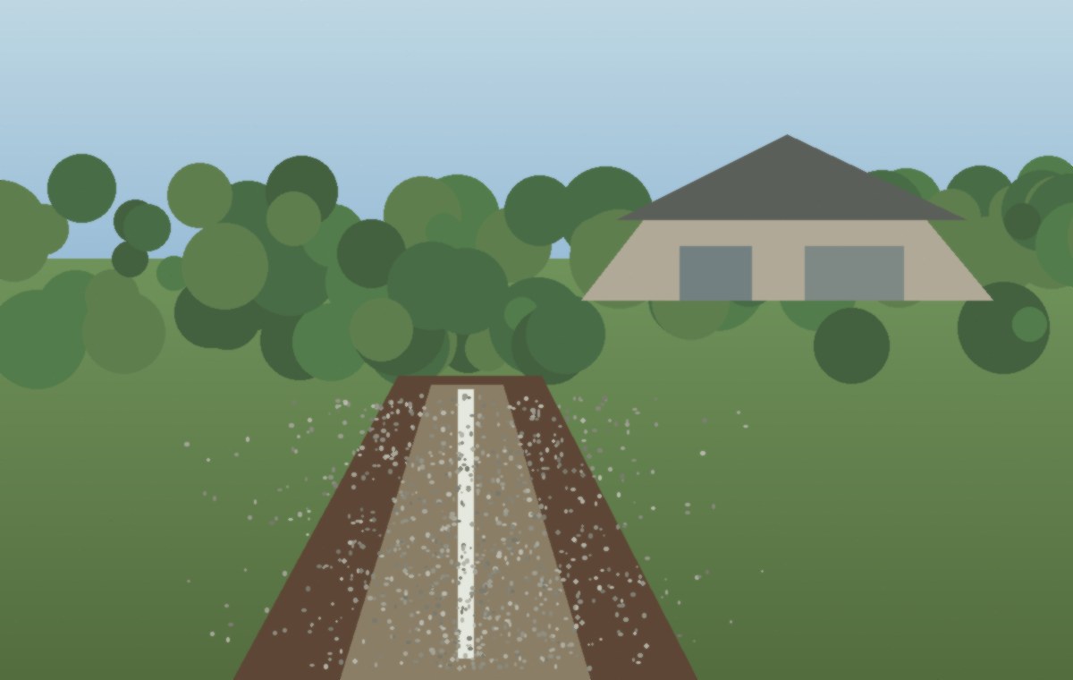 Drainage planning area at a Franklin Tennessee home