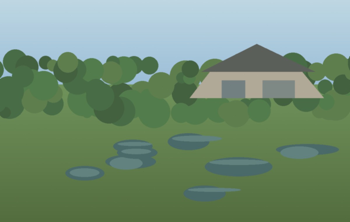 Local yard condition relevant to French drain installation in Franklin
